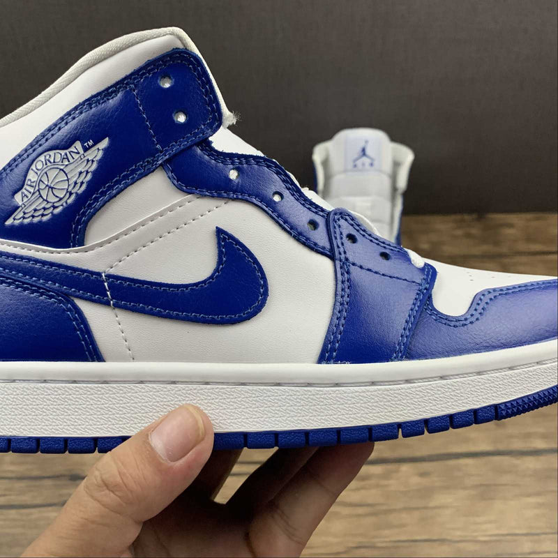 Nike Air Jordan 1 - MID - White / Hyper Royal - White