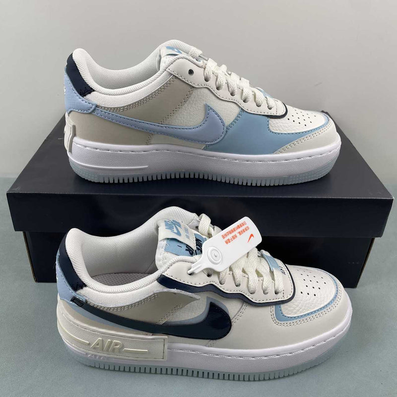 Nike Air Force 1 - Shadow - Off White / Hydrogen Blue / Black