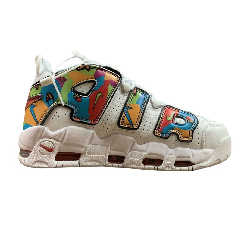 Nike Air More - Uptempo - White / University  Red - Black