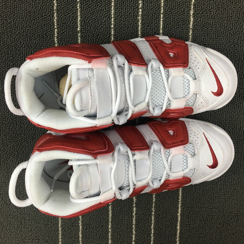 Nike Air More - Uptempo GS - White / White - GYM Red