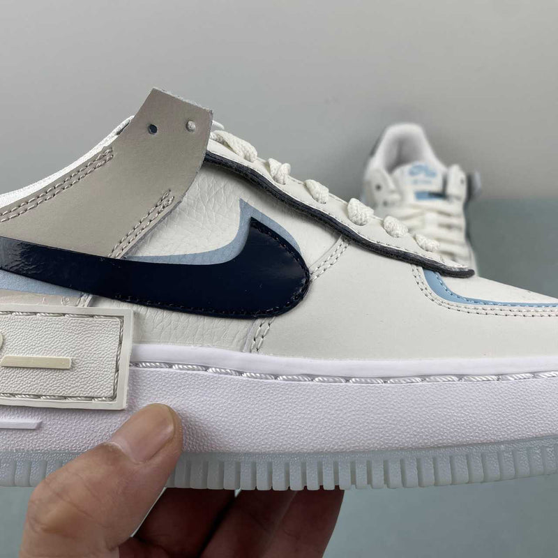 Nike Air Force 1 - Shadow - Off White / Hydrogen Blue / Black