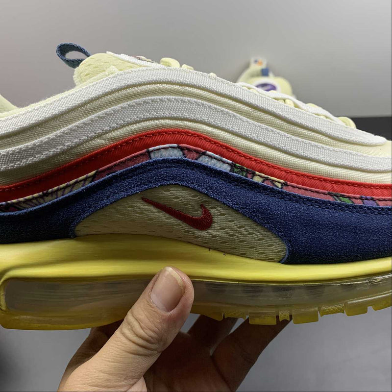 Nike Air Max 97 - Coconut Milk / Track Red - Fossil