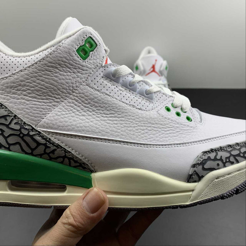 Nike Air Jordan 3 - Retro - White / Light Lurry - Green