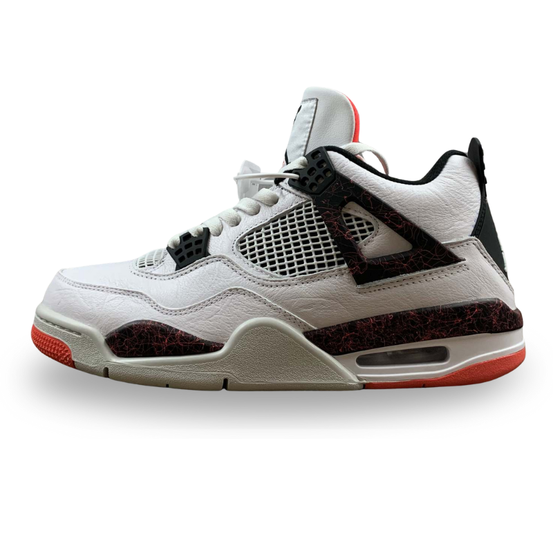 Nike Air Jordan 4 Retro - White / Black - Bright Crimson