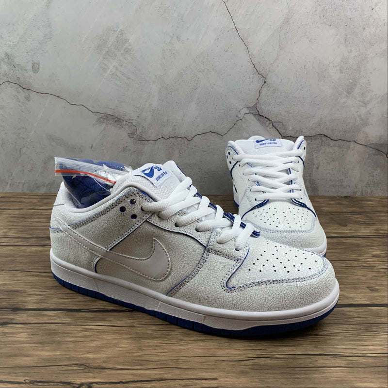 Nike Dunk Low - SB PRO PRM - White / White - Game Royal