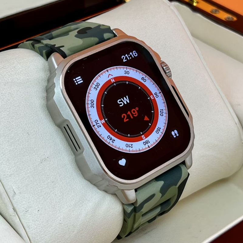 Smartwatch - JS Pro Max + Pulseira Camuflada - 43.5mm