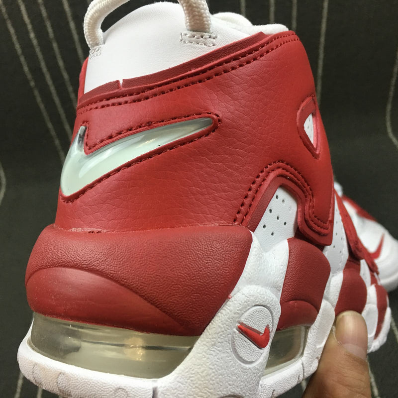 Nike Air More - Uptempo GS - White / White - GYM Red