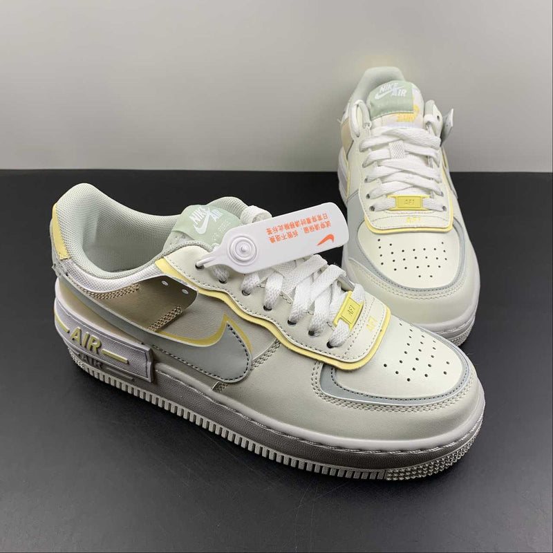 Nike Air Force 1 - Shadow - Sail / Light Silver - Citron Tint