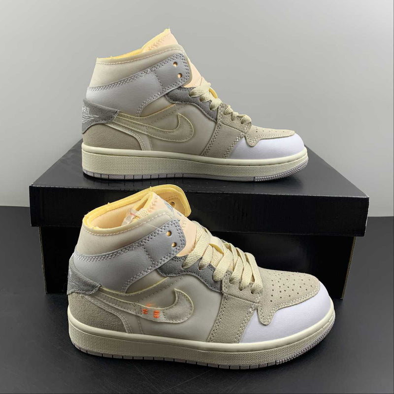 Nike Air Jordan 1 Mid SE Craft - White / Neutral Grey - Phantom