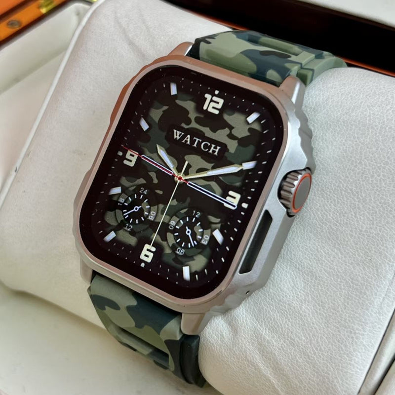 Smartwatch - JS Pro Max + Pulseira Camuflada - 43.5mm