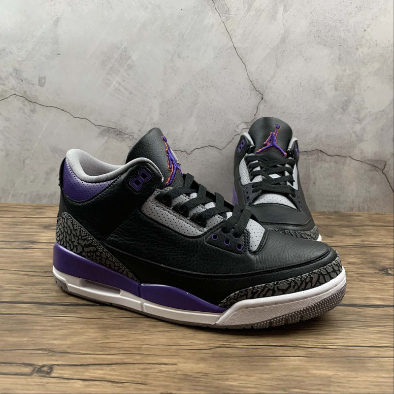 Nike Air Jordan 3 - Low / Stussy - Black Purple