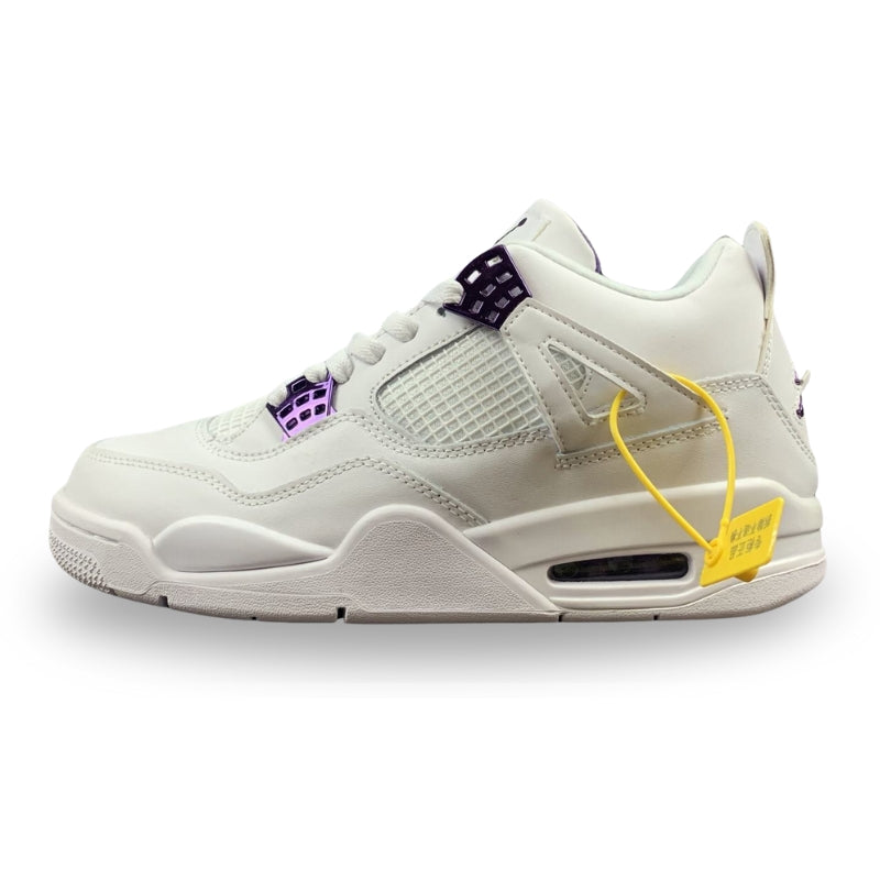 Nike Air Jordan 4 - Court Purple - White / Metallic Silver - Court Purple