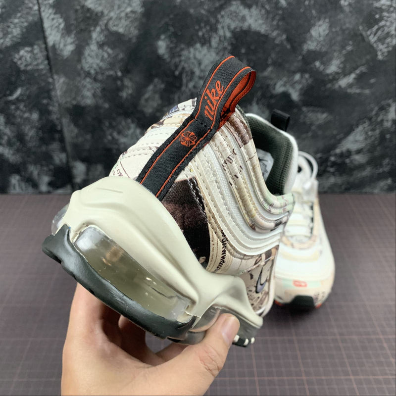 Nike Air Max 97 - Sail / White - Black - Team Orange