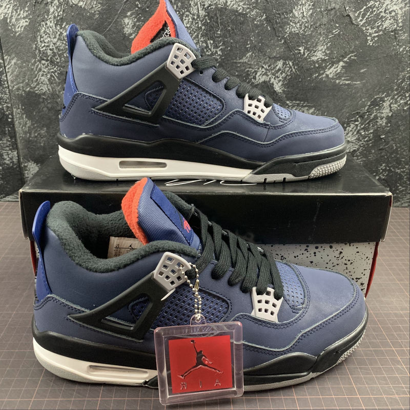 Nike Air Jordan 4 - WNTR - Loyal Blue / White - Habanero Red - Black