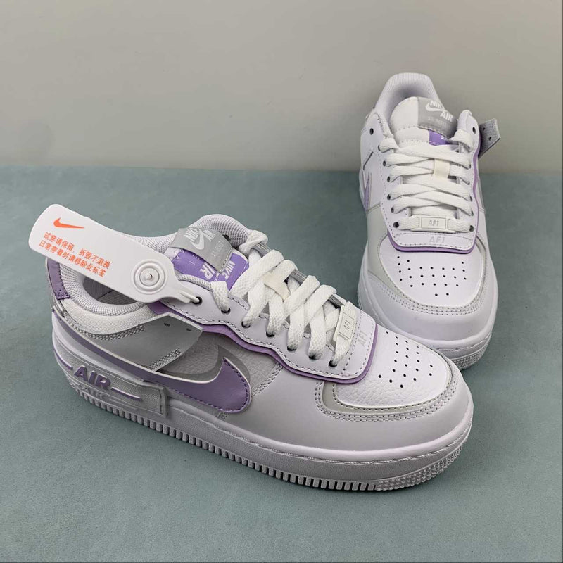 Nike Air Force 1 - Shadow - White / Lilac Bloom - Photon Dust