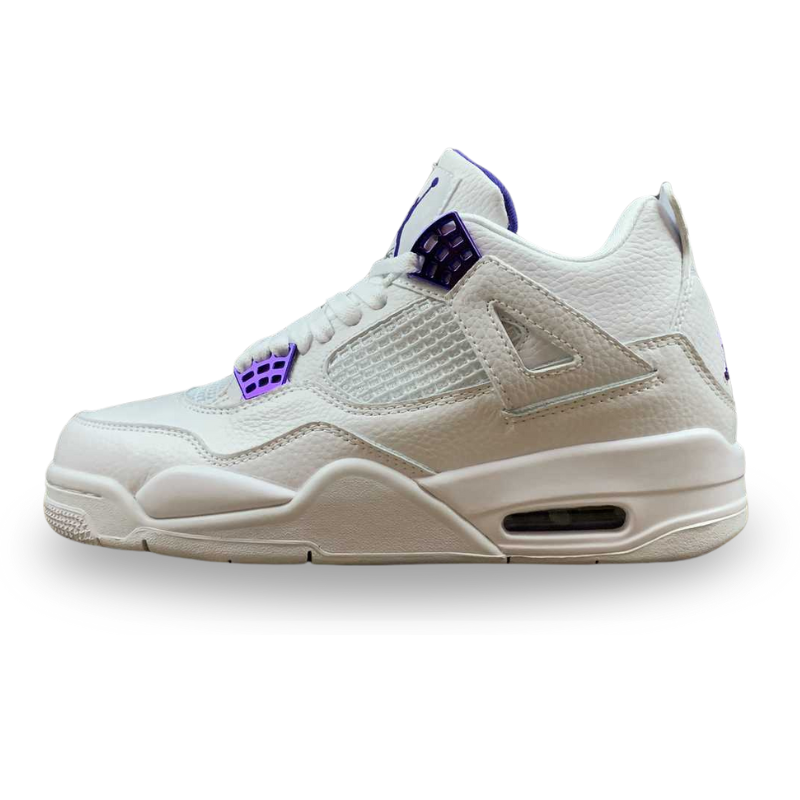 Nike Air Jordan 4 Retro - White / Purple