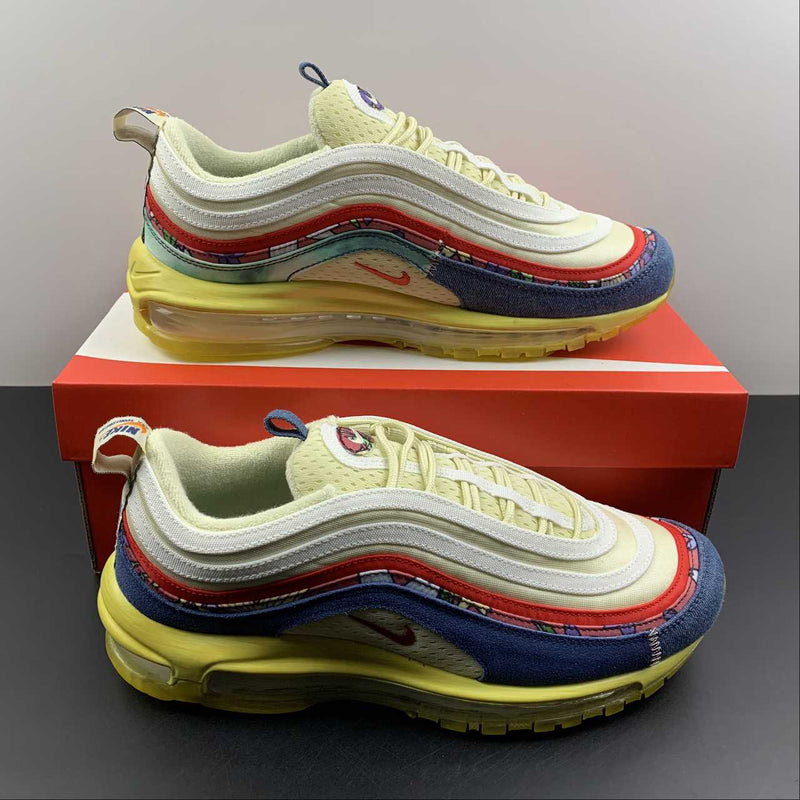 Nike Air Max 97 - Coconut Milk / Track Red - Fossil