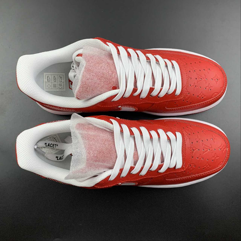 Nike Air Force 1 - Louis Vuitton - Red Embossing