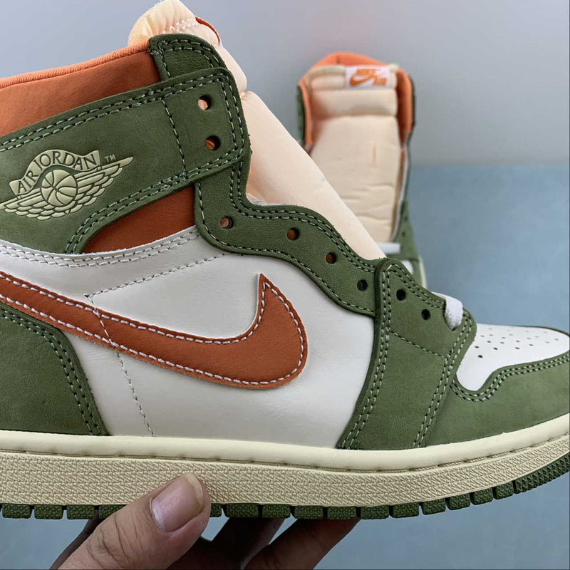 Nike Air Jordan 1 - Retro High OG - Celadon / SKY J Light Olive - Bright Mandarin