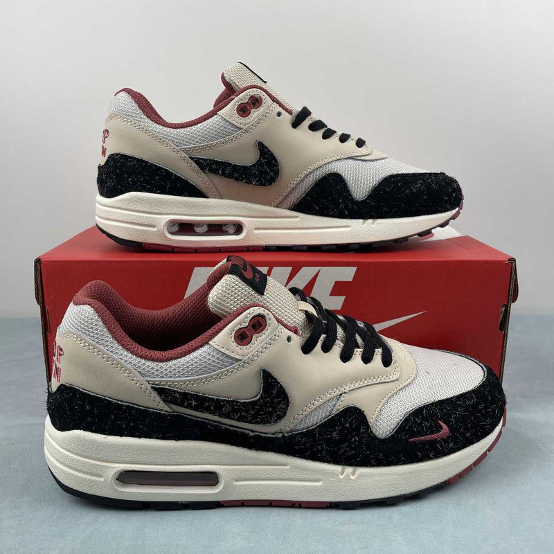 Nike Air Max 1 - PRM - Pearl White / Black - Vast Grey