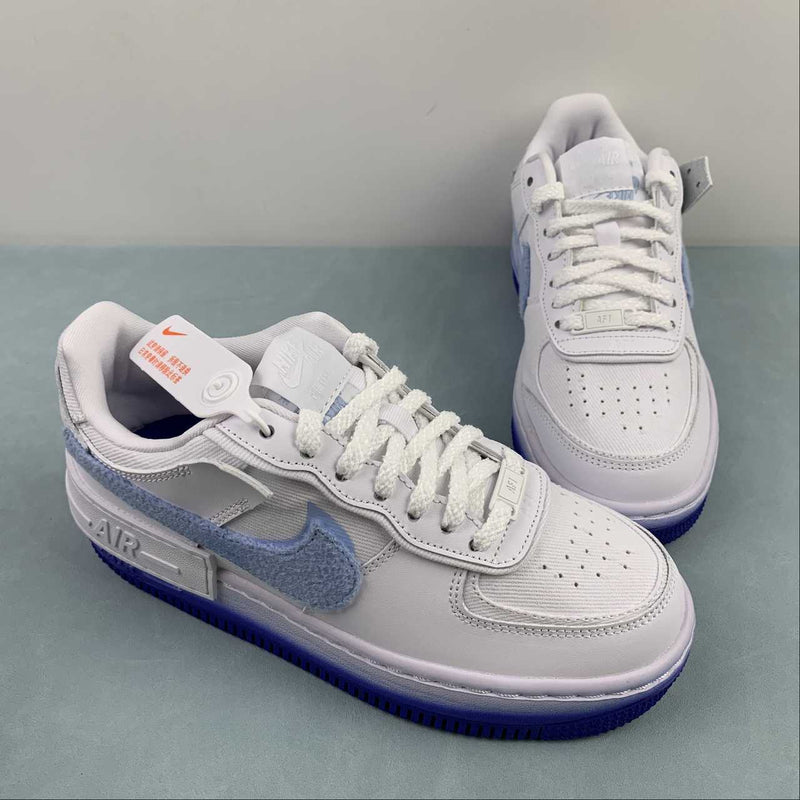 Nike Air Force 1 - Shadow - White / Royal Tint - Racer Blue