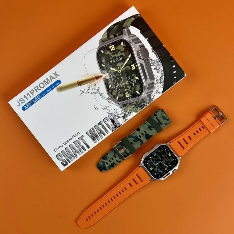 Smartwatch - JS Pro Max + Pulseira Camuflada - 43.5mm