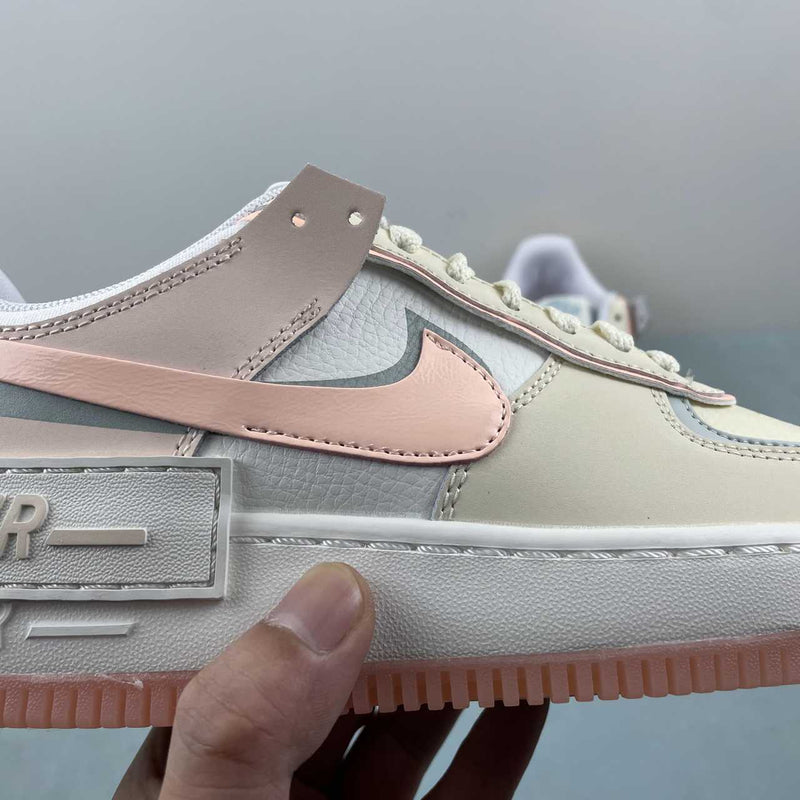 Nike Air Force 1 - Shadow - Coconut Milk / Crimson Tint