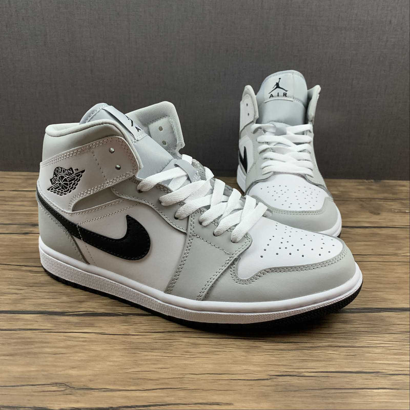 Nike Air Jordan 1 - MID - Grey Fog / Black - White