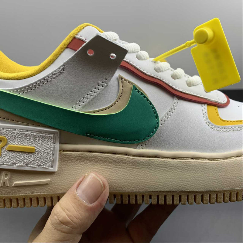 Nike Air Force 1 - Shadow - White / Yellow / Green