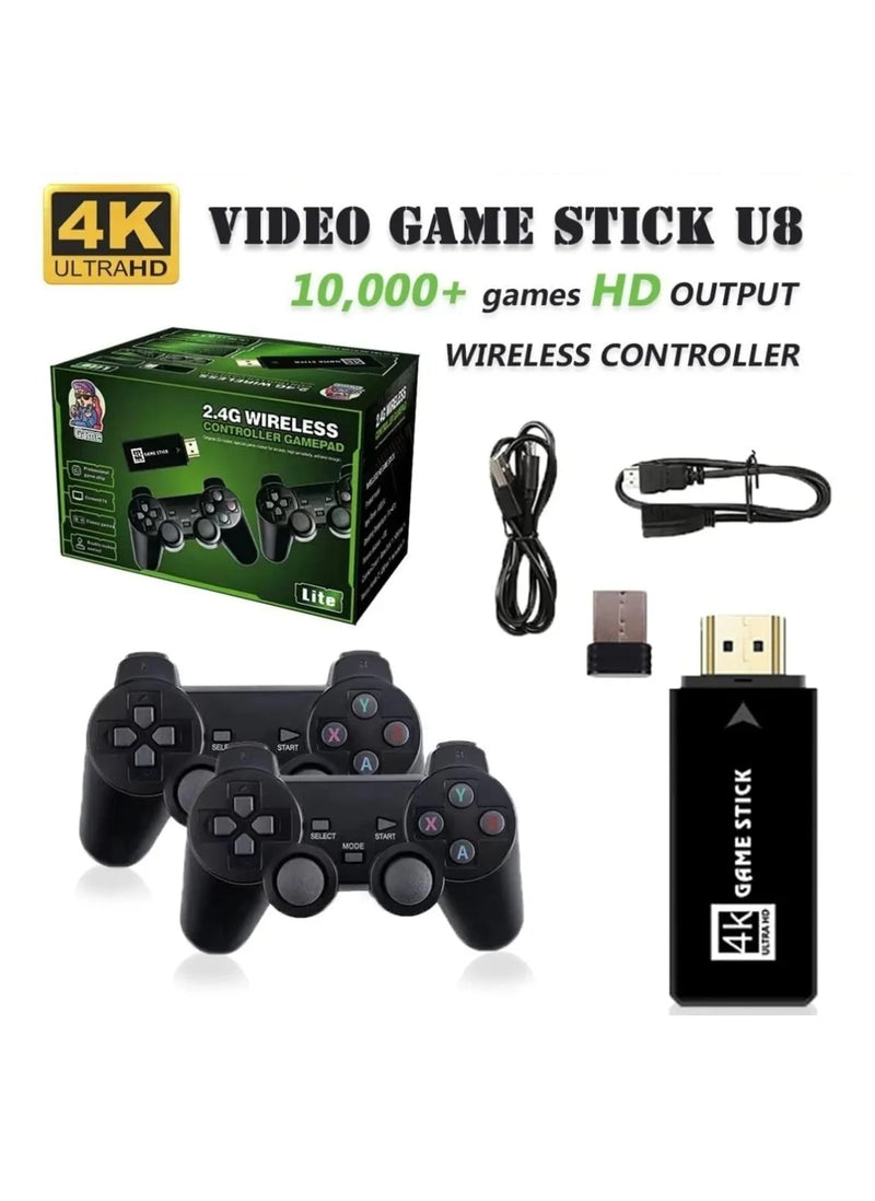 Video Game Retrô - 4k 64g + 10000 Jogos + 2 Controles Sem Fio