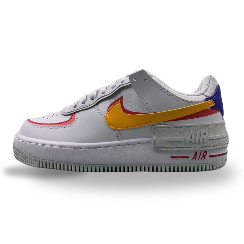 Nike Air Force 1 - Shadow - White / Sundial - Siren Red