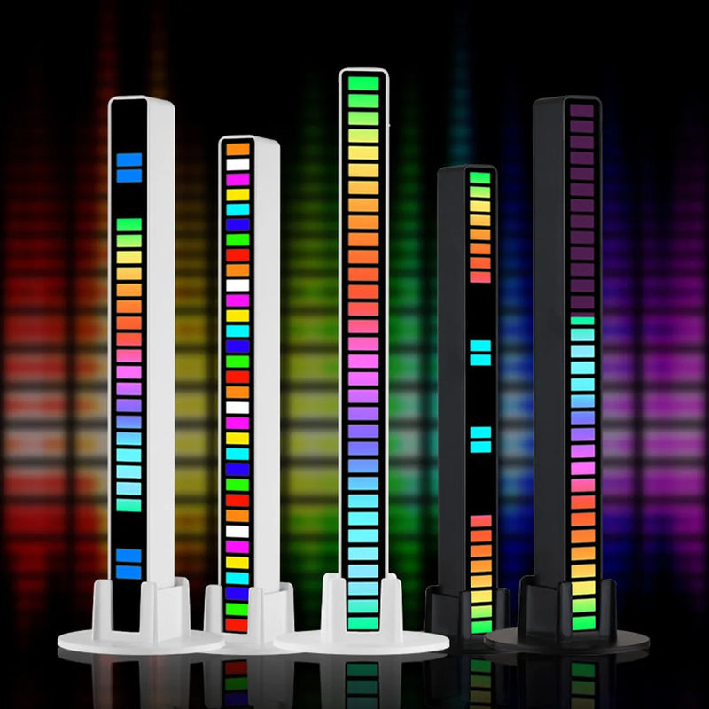 Barras De Led Sensor Rítmica Rgb Torre Musica Controle Som