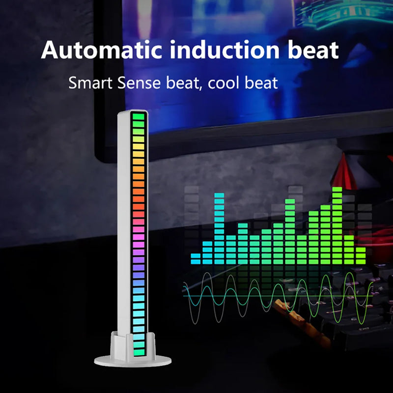 Barras De Led Sensor Rítmica Rgb Torre Musica Controle Som