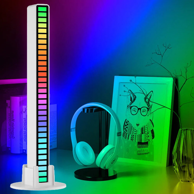 Barras De Led Sensor Rítmica Rgb Torre Musica Controle Som