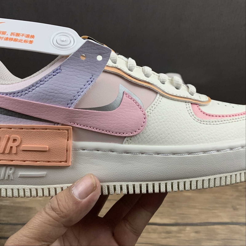 Nike Air Force 1 - Shadow - Sail / Pink Glaze - Orange Chalk