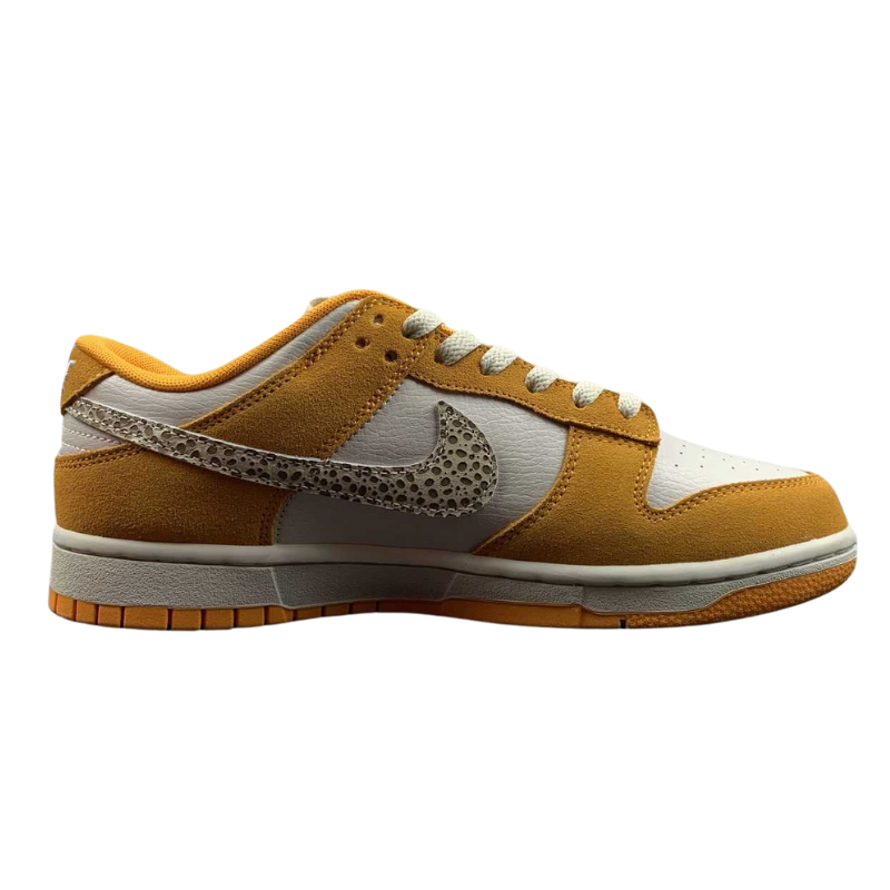 Nike Dunk Low - White / Orange / Safari Swoosh