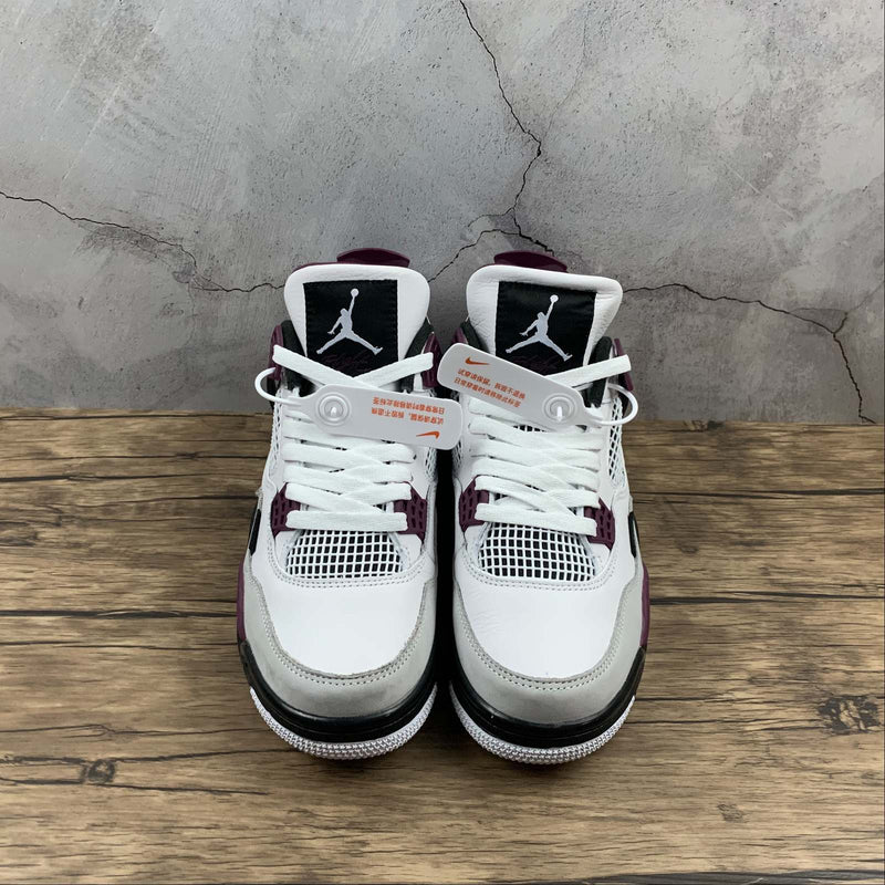 Nike Air Jordan 4 Retro PSG - White / Bourdeaux - Neutral Grey