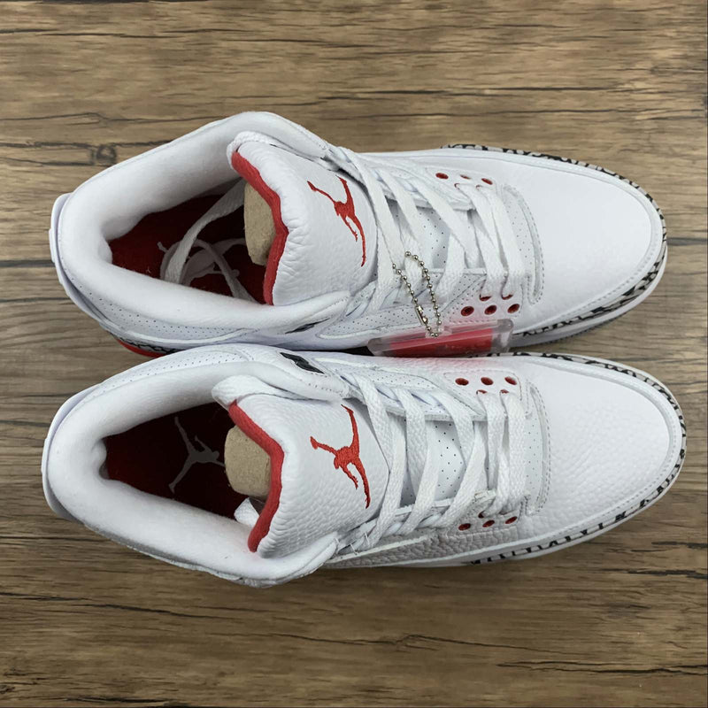 Nike Air Jordan 3 Retro - White / Fire Red - Cement Grey