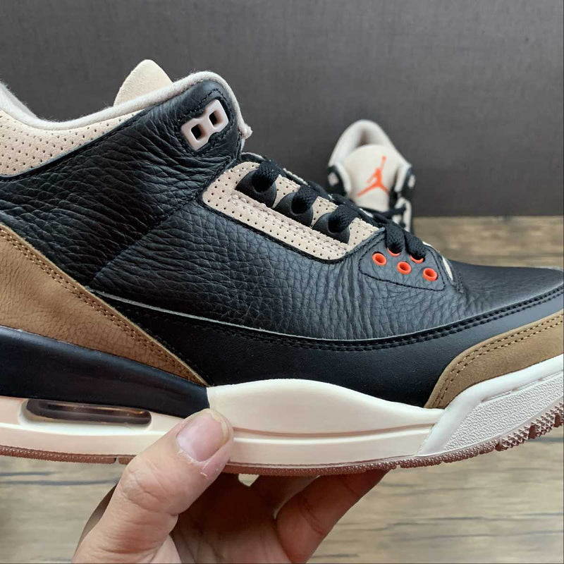 Nike Air Jordan 3 - Retro - Black / Rush Orange - Fossil Stone - Sail