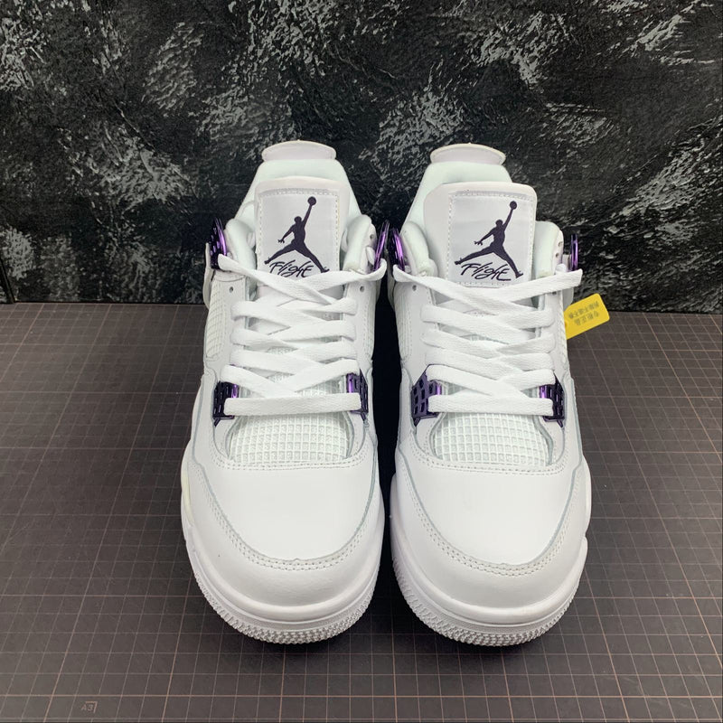 Nike Air Jordan 4 - Court Purple - White / Metallic Silver - Court Purple