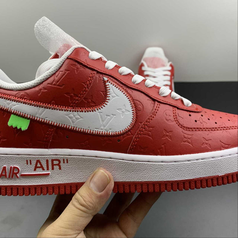 Nike Air Force 1 - Louis Vuitton - Red Embossing