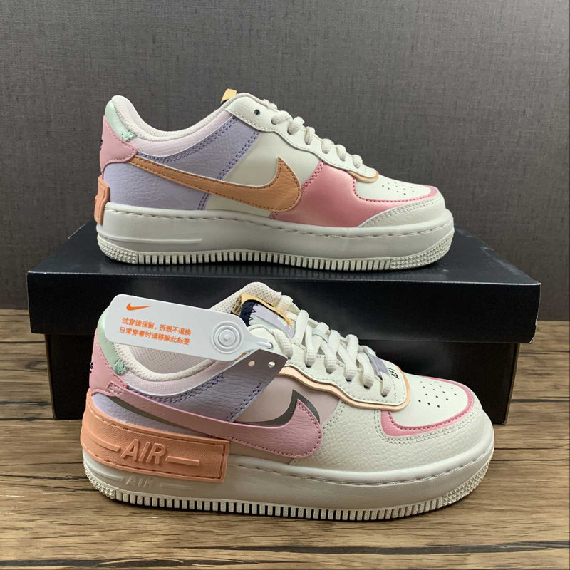 Nike Air Force 1 - Shadow - Sail / Pink Glaze - Orange Chalk