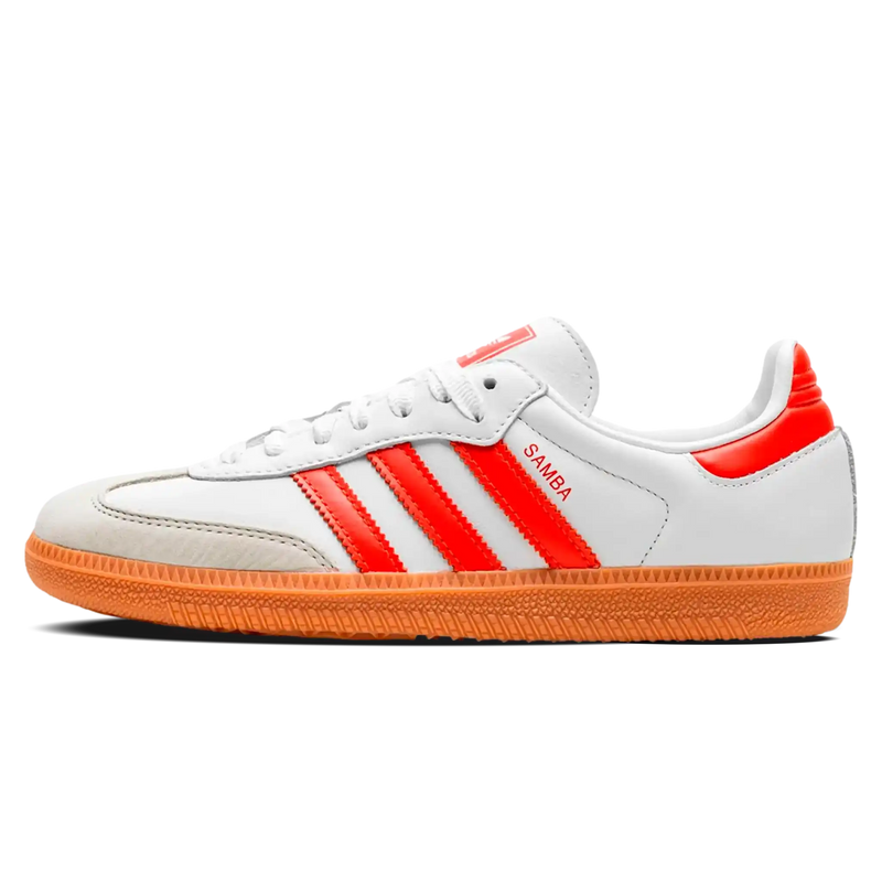 Tênis Adidas Samba OG Feminino "White Solar Red" Branco / Vermelho