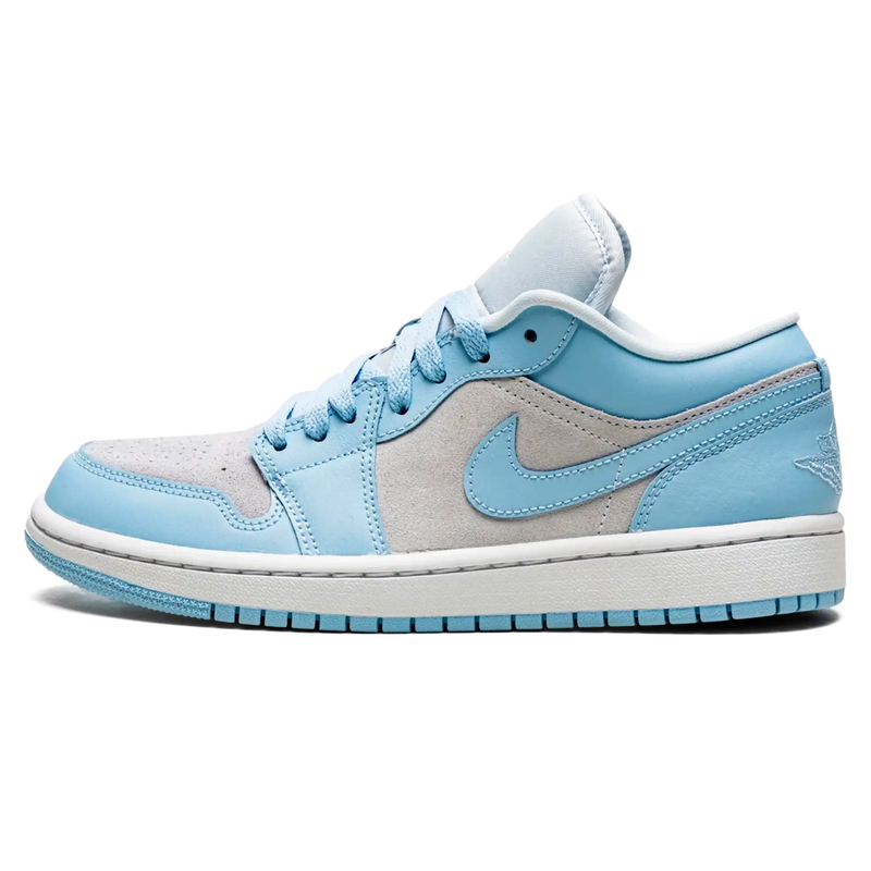 Tênis Air jordan 1 Low Feminino "Aluminium" Azul / Cinza