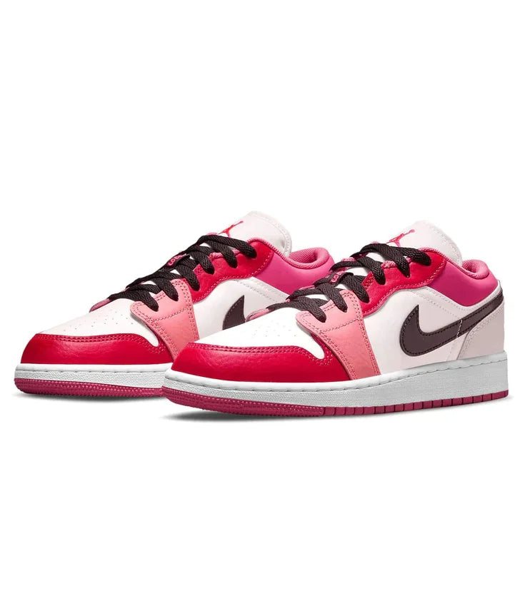 Tênis Air jordan 1 Low Feminino "Pink Red" Rosa