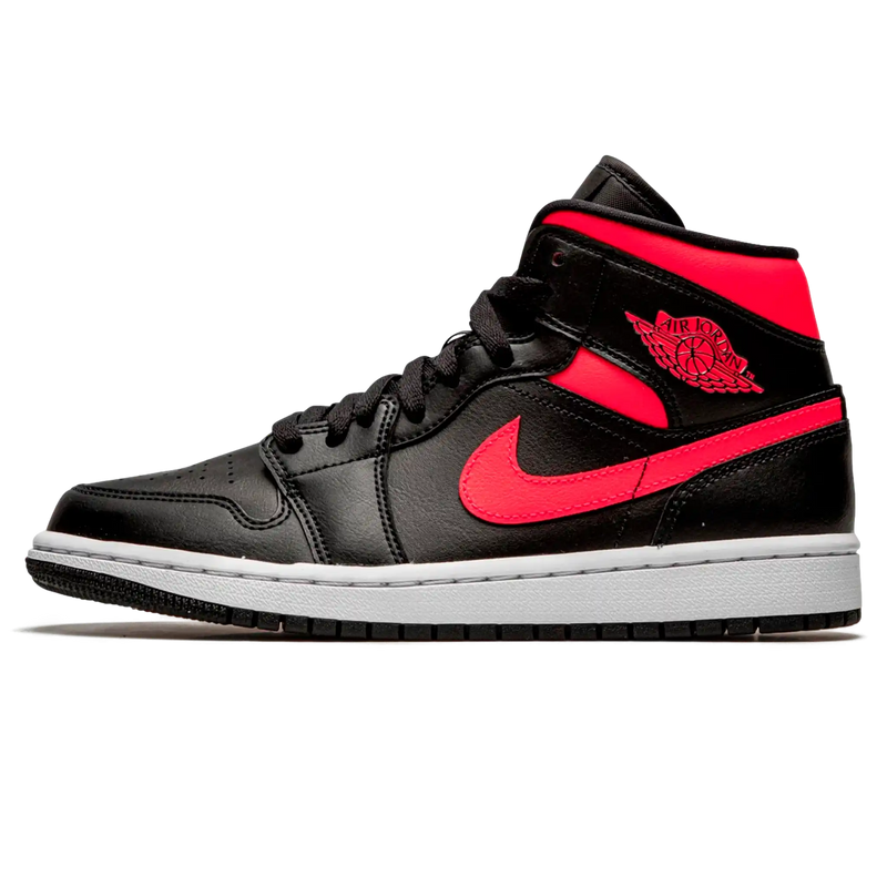 Tênis Air Jordan 1 Mid Feminino "Siren Red" Preto / Rosa