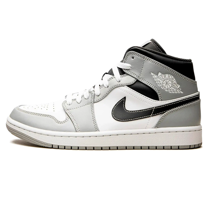 Tênis Air Jordan 1 Mid Feminino "Light Smoke Grey Anthracite" Cinza