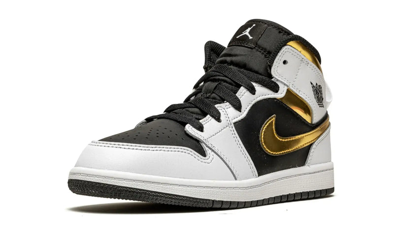 Tênis Air Jordan 1 Mid "White Gold" Branco / Dourado