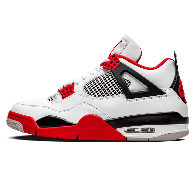 Tênis Air Jordan 4 "Fire Red" Branco / Vermelho