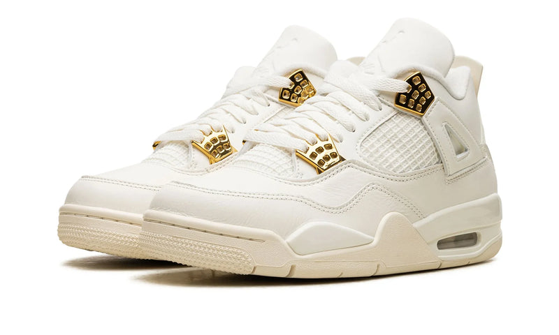 Tênis Air Jordan 4 "Metallic Gold" Branco / Dourado